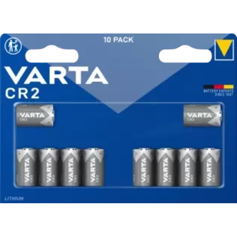Батарейка Varta CR2 Lithium, 3.0 V, 10 шт.