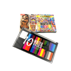 Фарби для бодіарту гіпоалергенні на водній основі для обличчя та тіла, аквагрим 10 кольорів