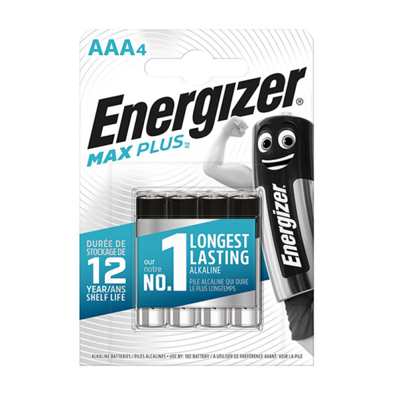 Батарейка Energizer MAX PLUS Alkaline LR03 (АAА), лужна, 1 шт.