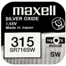 Батарейка Maxell 315 Silver Oxide (SR716SW), 1.55V, 1шт