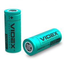 Акумулятор Videx Li-ion 26650 (без захисту), 5000 mAh, 3,7V