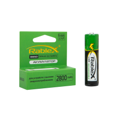 Акумулятор Rablex Li-ion 18650-p (захист), 2800 mAh, 3,7V