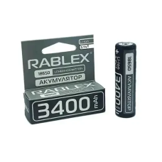 Акумулятор Rablex Li-ion 18650 (без захисту), 3400 mAh, 3,7V