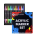 Двосторонні акрилові маркери, 12 кольорів, для малювання на склі, дереві, тканині, якісні маркери