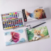 Набір акварельних фарб для малювання Professional Paint Set 90 кольорів в наборі акварельний папір і пензлики Набір акварельних фарб для малювання Professional Paint Set 90 кольорів в наборі акварельний папір і пензлики