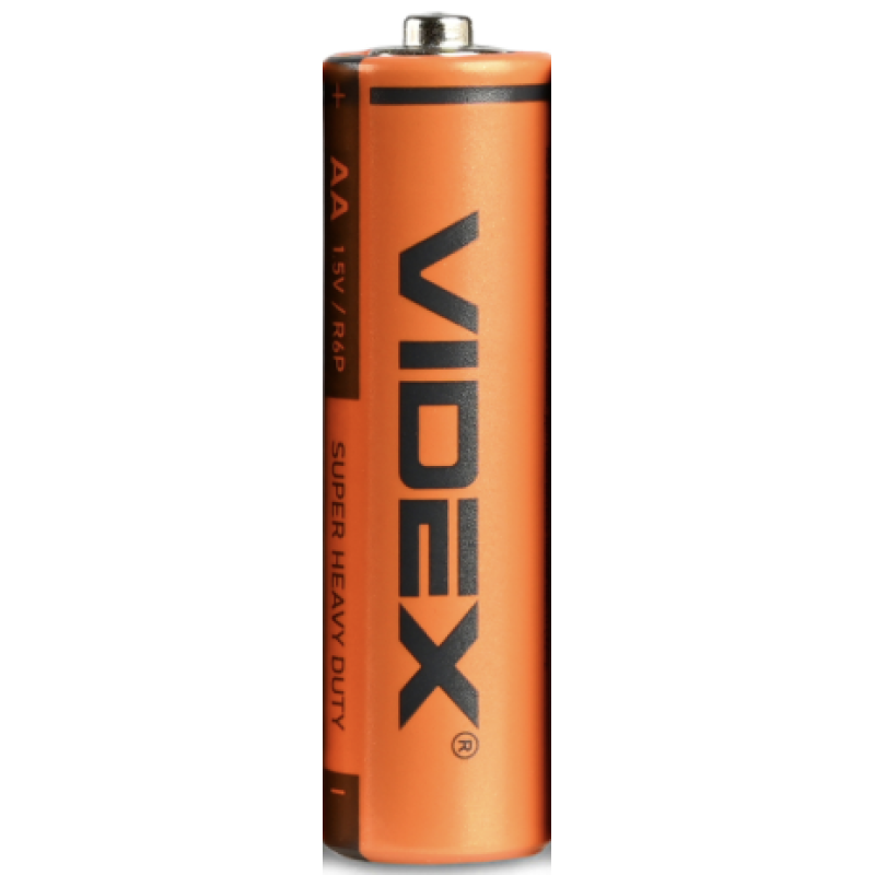 Батарейка VIDEX R6 (АА), сольова, 1 шт., НОВИЙ ДИЗАЙН Батарейка VIDEX R6 (АА), сольова, 1 шт., НОВИЙ ДИЗАЙН