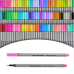Набір різнокольорових лінерів в металевому кейсі 102 кольорів 0.4 мм + Альбом для скетчинга А4 на 50 аркушів