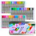 Набір різнокольорових лінерів в металевому кейсі 102 кольорів 0.4 мм + Альбом для скетчинга А4 на 50 аркушів