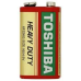 Батарейка TOSHIBA Heavy Duty 6F22 9V (Крона), солевая, 1шт Батарейка TOSHIBA Heavy Duty 6F22 9V (Крона), солевая, 1шт