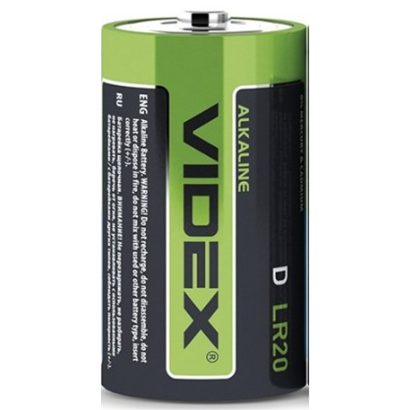 Батарейка VIDEX LR20 alkaline (D), лужна, 1 шт. Батарейка VIDEX LR20 alkaline (D), лужна, 1 шт.
