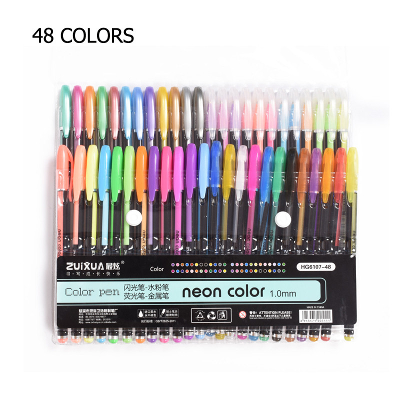 Набір кольорові гелеві ручки 48шт Neon Color Набір кольорові гелеві ручки 48шт Neon Color