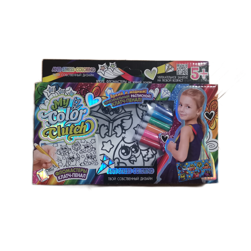 Пенал клатч “My Color Clutch“ пенал-розмальовка Сови