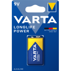 Батарейка VARTA Longlife Power Alkaline 9V (Крона), лужна