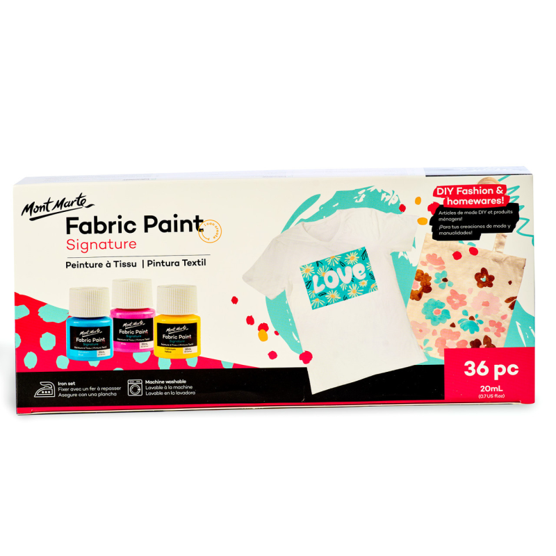 Фарби акрилові для малювання на тканині Mont Marte Fabric Paint Set Signature 36pc x 20ml