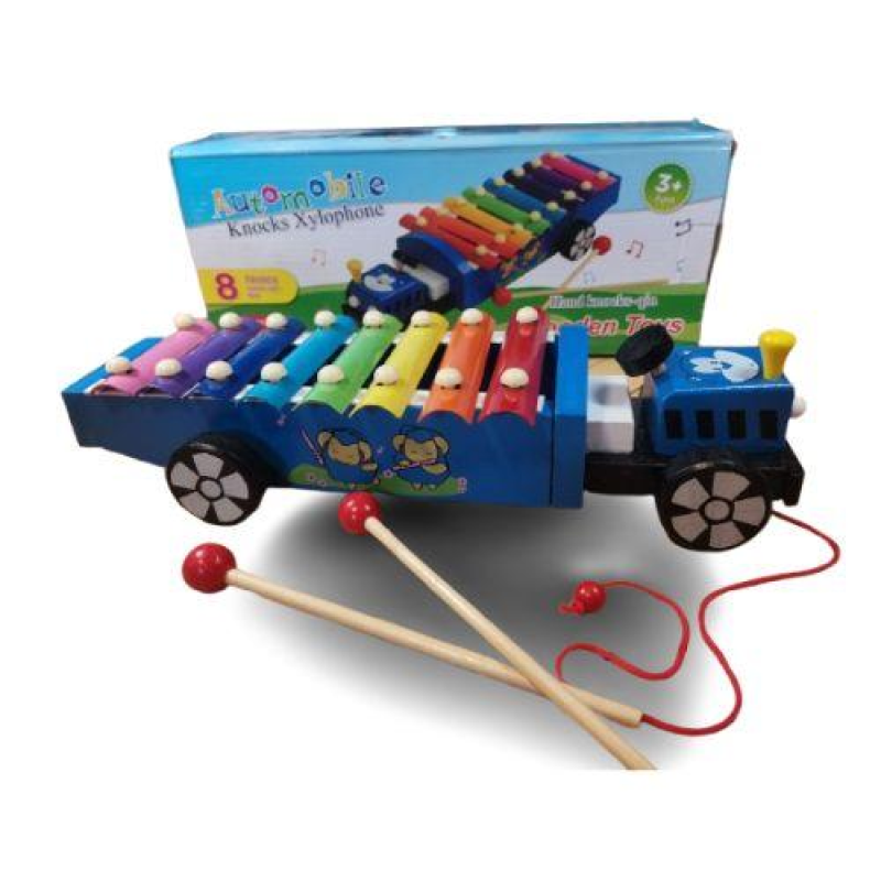 Дерев“яна іграшка Ксилофон каталка Трактор Дерев“яна іграшка Ксилофон каталка Трактор