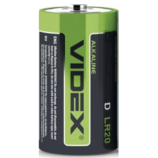 Батарейка VIDEX LR20 alkaline (D), лужна, 1 шт.