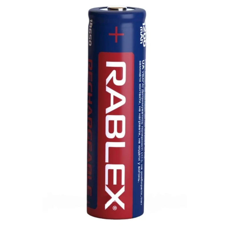 Акумулятор Rablex Li-ion 18650 (без захисту), 1200 mAh, 3,7V Акумулятор Rablex Li-ion 18650 (без захисту), 1200 mAh, 3,7V