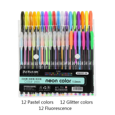 Набір кольорові гелеві ручки 36 шт Neon Color (Німенного порвану паковання)