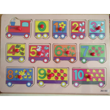 Дерев“яна Рамка-вкладиш Цифри від 0 до 10