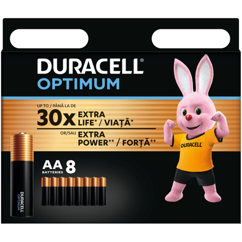 Батарейка Duracell OPTIMUM Alkaline LR6 (АА), лужна, 8 шт., ТІЛЬКИ ОРИГИНАЛ Батарейка Duracell OPTIMUM Alkaline LR6 (АА), лужна, 8 шт., ТІЛЬКИ ОРИГИНАЛ