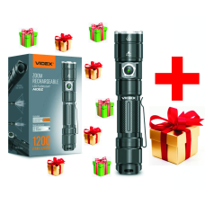 Портативний світлодіодний ліхтарик Videx A105Z 1200 Lm 5000 K, знімний акумулятор 18650 2200 mAh+ПОДАРУНОК