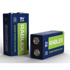 Батарейка RABLEX Super Power 9V/6LR61 Alkaline (Krona), лужна, 1 шт., НОВИЙ ДИЗАЙН