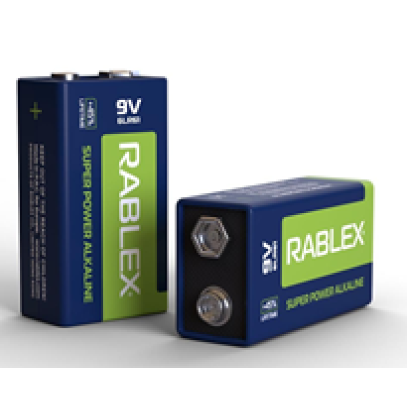 Батарейка RABLEX Super Power 9V/6LR61 Alkaline (Krona), лужна, 1 шт., НОВИЙ ДИЗАЙН