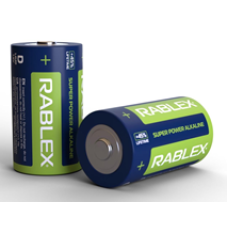 Батарейка RABLEX Super Power LR20 Alkaline (D), лужна, 1 шт., НОВИЙ ДИЗАЙН