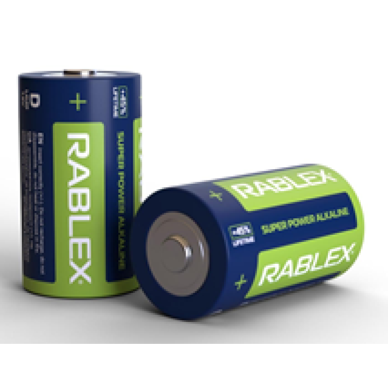 Батарейка RABLEX Super Power LR20 Alkaline (D), лужна, 1 шт., НОВИЙ ДИЗАЙН