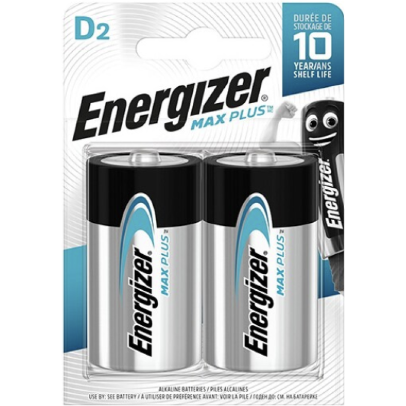 Батарейка Energizer MAX PLUS Alkaline LR20 (D), лужна, 1 шт.