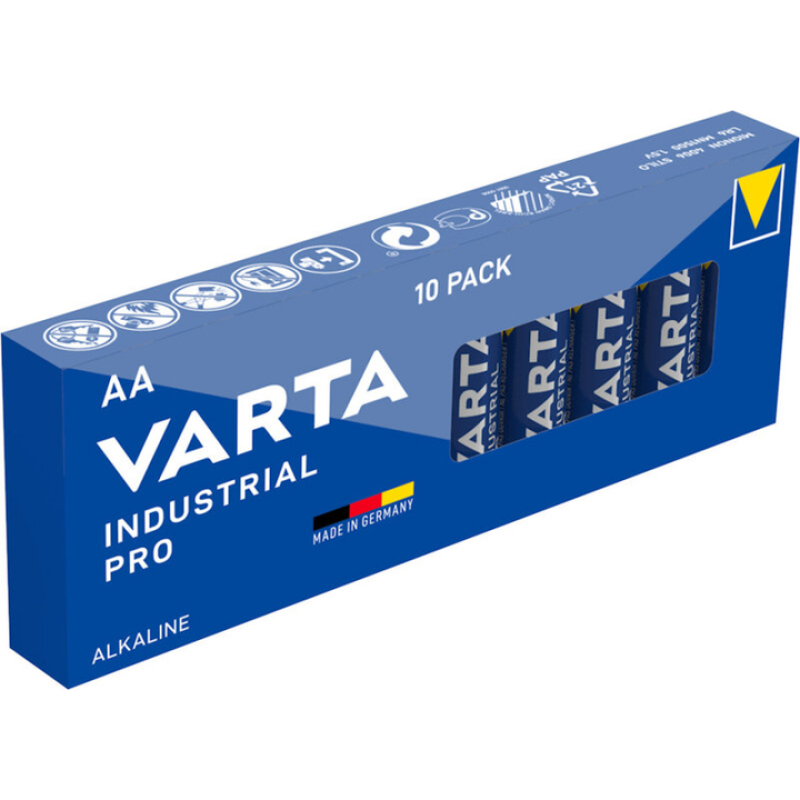 Батарейка Varta Industrial Pro Alkaline LR6 (АА), лужна, 10 шт., ТІЛЬКИ ОРИГИНАЛ