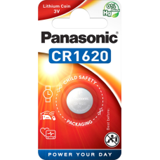 Батарейка Panasonic CR1620 Lithium, 3.0 V, 1 шт.