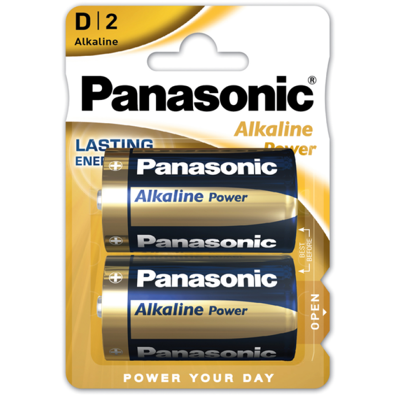 Батарейка Panasonic Alkaline LR20 (D), лужна, 1 шт., ТІЛЬКИ ОРИГИНАЛ