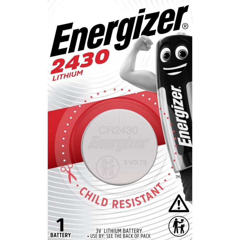 Батарейка Energizer CR2430 Lithium, 3.0 V Батарейка Energizer CR2430 Lithium, 3.0 V