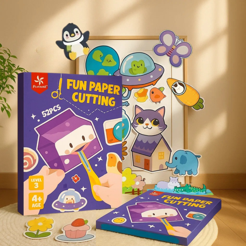 Альбом-книга для аплікації з шаблонами для вирізання з паперу для розвитку дрібної моторики рук. Рівень 2 Альбом-книга для аплікації з шаблонами для вирізання з паперу для розвитку дрібної моторики рук. Рівень 2