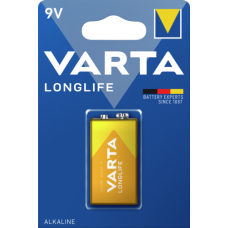 Батарейка VARTA Longlife Alkaline 9V (Крона), лужна