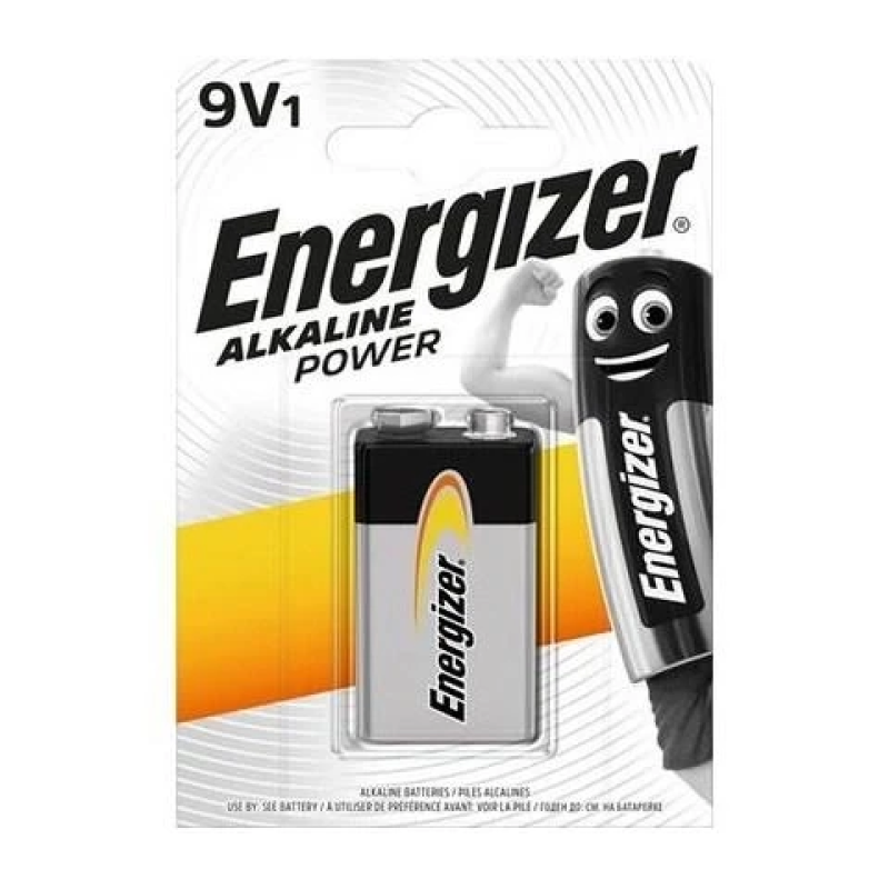 Батарейка ENERGIZER Alkaline Power 9V (Крона), лужна, 1 шт., ТІЛЬКИ ОФІЦІЙНА
