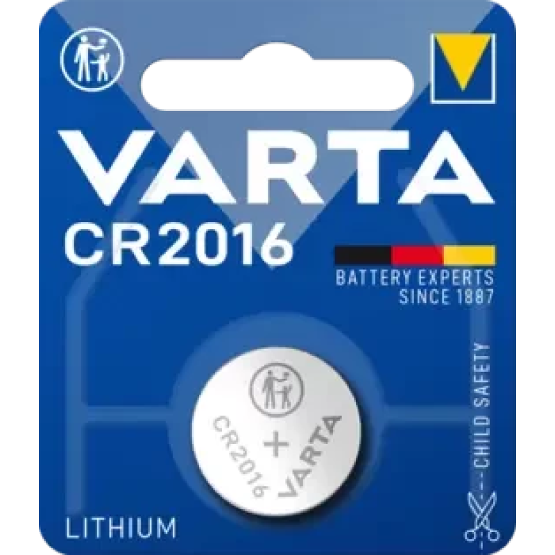 Батарейка Varta CR2016 Lithium, 3.0V, 1шт Батарейка Varta CR2016 Lithium, 3.0V, 1шт
