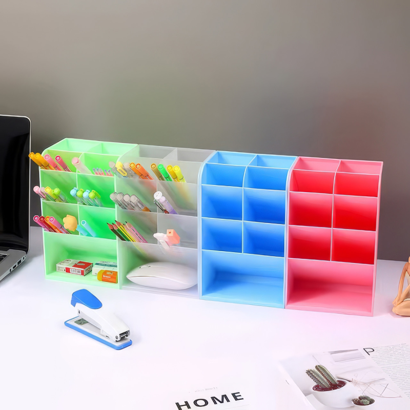Набір настільних органайзерів (4 шт), підставка для канцелярії, ручок і маркерів, розмір секції 12*9*20 см
