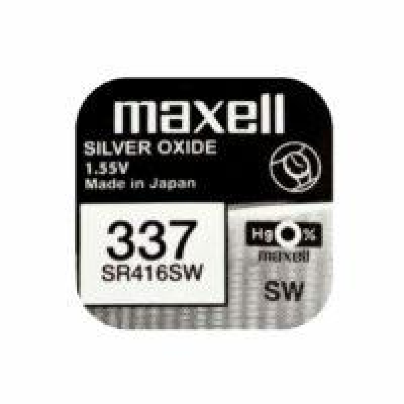 Батарейка Maxell SR416SW Silver Oxide (337), 1.55V, 1 шт. Батарейка Maxell SR416SW Silver Oxide (337), 1.55V, 1 шт.