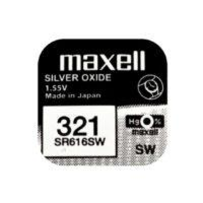 Батарейка Maxell SR616SW Silver Oxide (321), 1.55V, 1 шт. Батарейка Maxell SR616SW Silver Oxide (321), 1.55V, 1 шт.