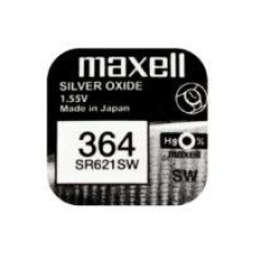 Батарейка Maxell SR621SW Silver Oxide (364), 1.55V, 1 шт.