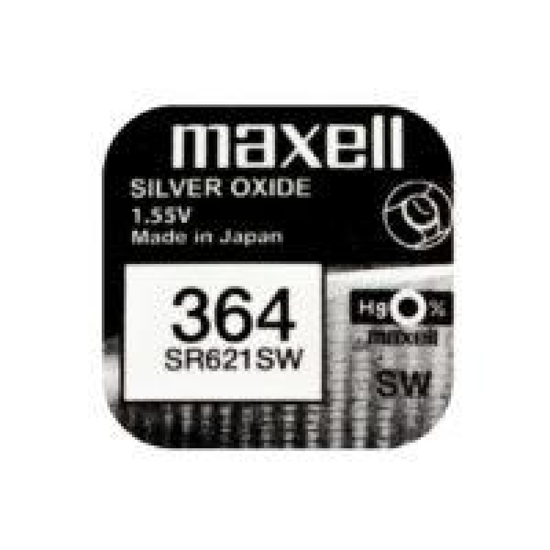 Батарейка Maxell SR621SW Silver Oxide (364), 1.55V, 1 шт. Батарейка Maxell SR621SW Silver Oxide (364), 1.55V, 1 шт.