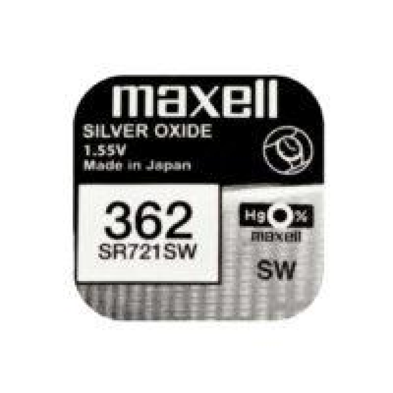 Батарейка Maxell SR721SW Silver Oxide (362), 1.55V, 1 шт. Батарейка Maxell SR721SW Silver Oxide (362), 1.55V, 1 шт.