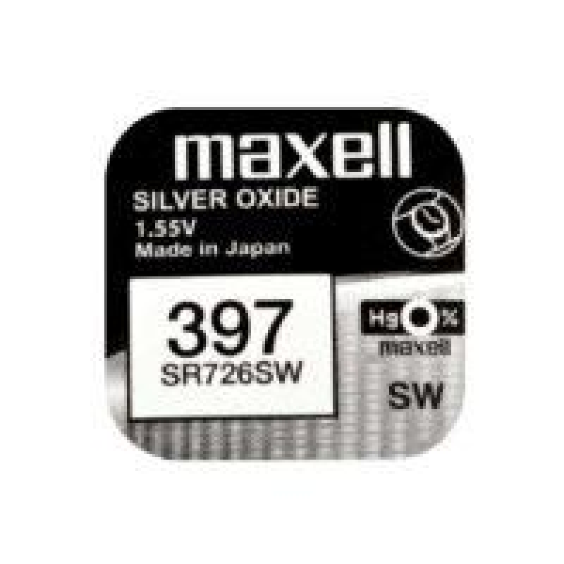 Батарейка Maxell SR726SW Silver Oxide (397), 1.55V, 1 шт.
