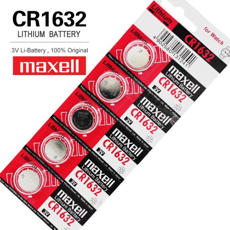 Батарейка Maxell CR1632 Lithium, 3.0 V, ЯПОНІЯ, 5 шт.