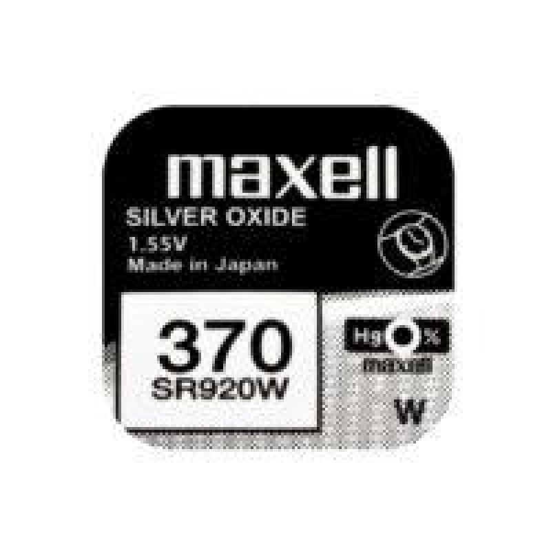 Батарейка Maxell SR920W Silver Oxide (370), 1.55V, 1 шт. Батарейка Maxell SR920W Silver Oxide (370), 1.55V, 1 шт.