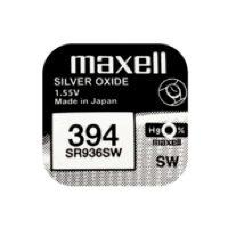 Батарейка Maxell SR936SW Silver Oxide (394), 1.55V, 1 шт. Батарейка Maxell SR936SW Silver Oxide (394), 1.55V, 1 шт.