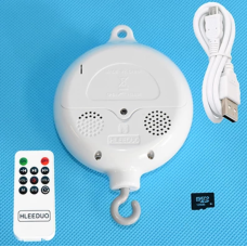 Музичний блок для дитячого мобіля 128Мb SD карта + ПУЛЬТ + РЕГУЛЮВАННЯ гучності (на батарейках)