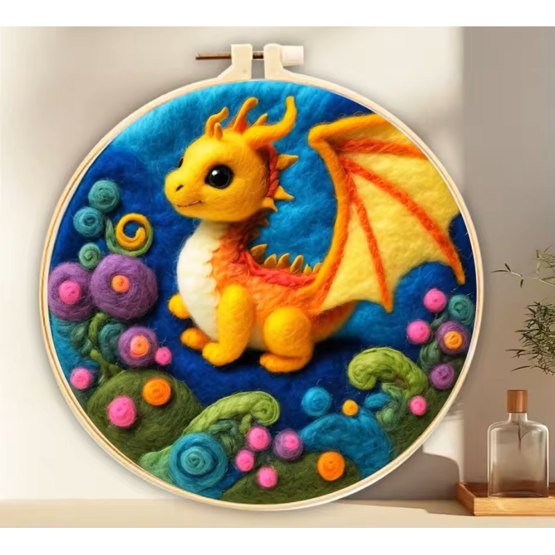 Набір для сухого валяння “Картина з вовни” Дракоша